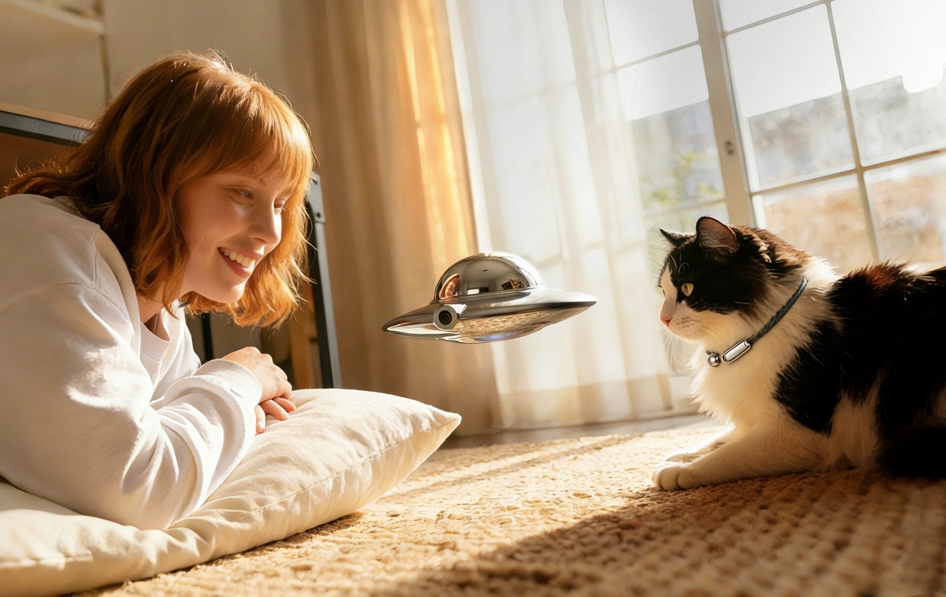 Catellect AI cat care system in Silver — multi-device wearable and home sensor Catellect AI cat care system in Silver — multi-device wearable and home sensor
