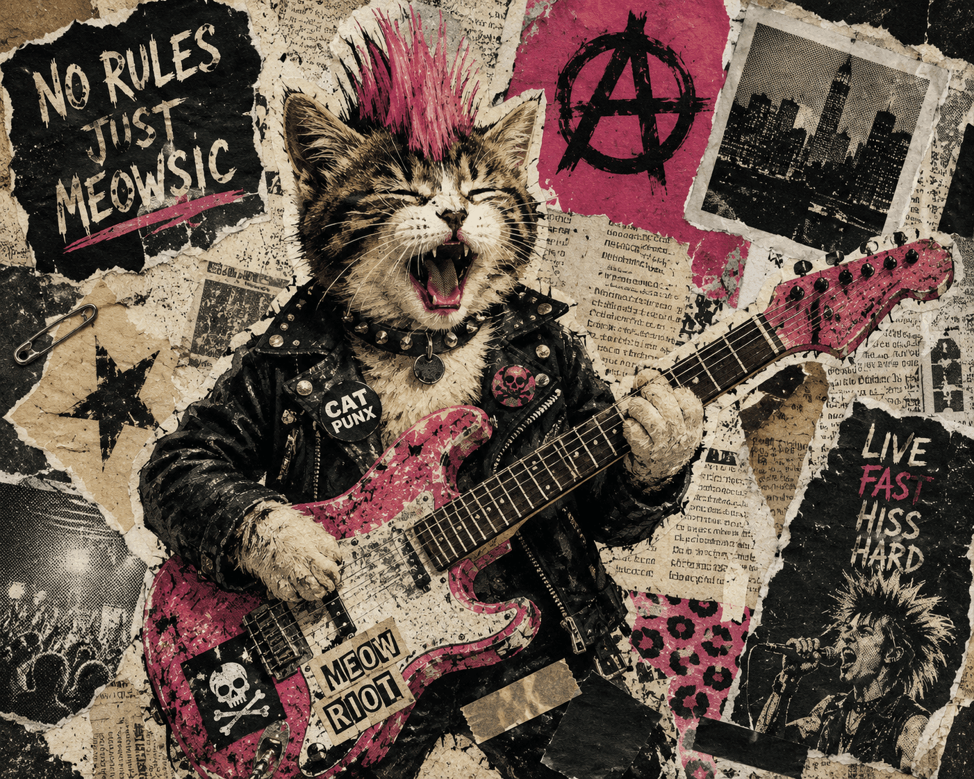 Visual Remix image example with a guitarist effect