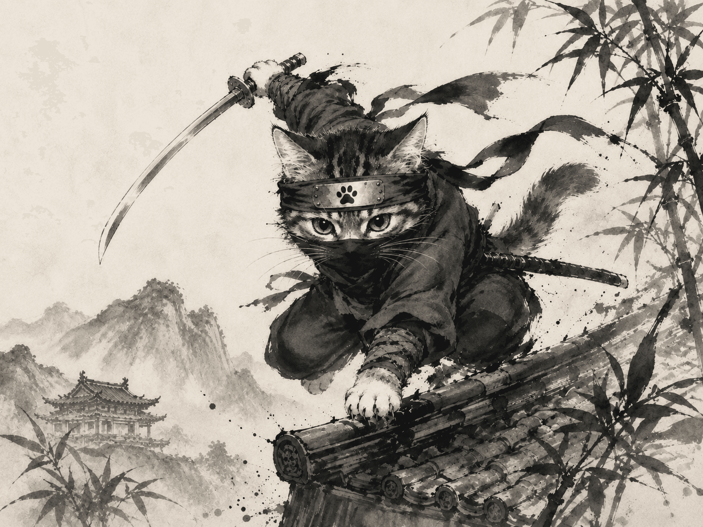 Visual Remix image example with a ninja effect