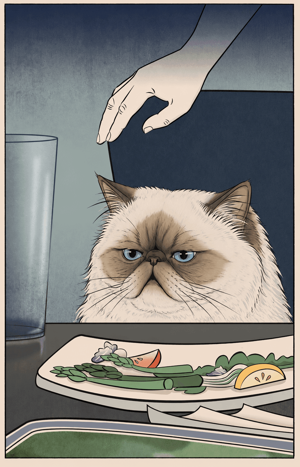 Visual Remix image example with a salad hater effect